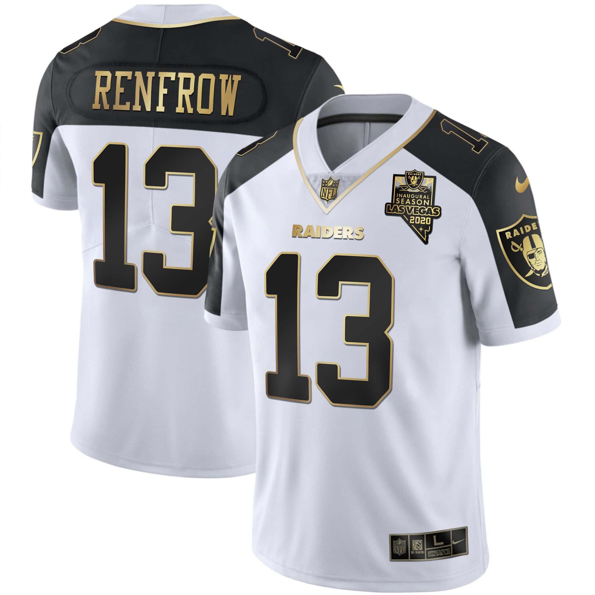 Men Oakland Raiders #13 Renfrow 2024 Nike Vapor White Gold & Black Inverted Limited NFL Jersey->indianapolis colts->NFL Jersey